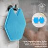 WUBAYI 2 Pack Soft Silicone Exfoliating Body Scrubber，Body Scrubber Shower Brush with Hanging Hole，Handheld Shower Cleansing Brush or Oily, Dry, Normal, and Sensitive Skin Types（Blue+Pink）