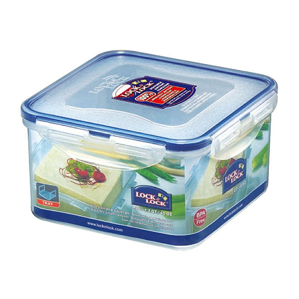 LOCK & LOCK Airtight Rectangular Food Storage Container with Drain tray  14-Cup, 115-Fluid Ounces