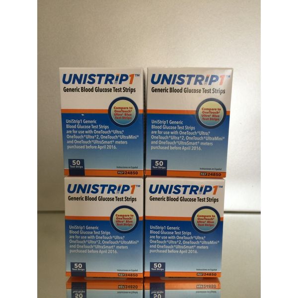 Unistrip 1 Blood Glucose Test Strips 200 Qty.  Exp 10/2025 Free shipping