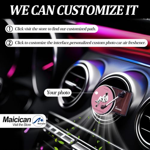 Maicican 12PCS Customizable Car Air Freshener Vent Clip, Pop Singer Album Cover Record Player Shape, Music Lover Gifts. (Fashion)