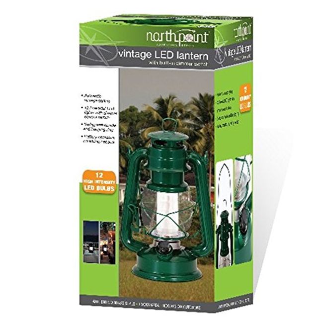 Northpoint LED Lantern, 12-LED 150-Lumen Lantern, Copper Indoor Outdoor  Lantern, Home Decor Vintage Lantern, Battery Operated Hanging or Tabletop  Hurricane Lantern 