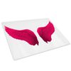Pink White Angel Wings Glass Chopping Board Kitchen Worktop Saver Protector