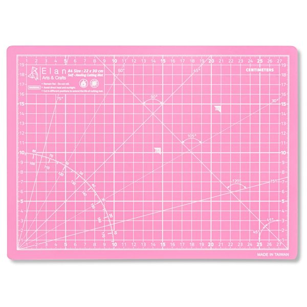 Elan Cutting Mat A4 Pink and Purple, 5-Ply Craft Mat, Self-Healing Cutting Board Craft, Art Mat, Self Healing Cutting Mat 30 x 22, Dressmaking Accessories for Sewing, Quilting, and Crafting