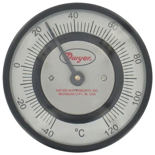 Dwyer® Pipe-Mount Bimetal Surface Thermometer, STC141, 0 to 150°F, 3/4" to 7/8" Pipe