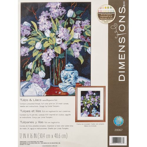 Dimensions Needlecrafts Needlepoint, Tulips and Lilacs
