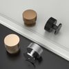 9BUILD 10 Pack Matte Black Cabinet Knobs Single Hole Knurled Handles Drawer & Cupboard Knobs UK0045