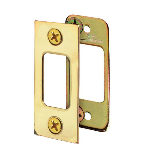 Defiant 2-3/4 in. Bright Brass Deadbolt Strike Security Door Plate 389013, 70112