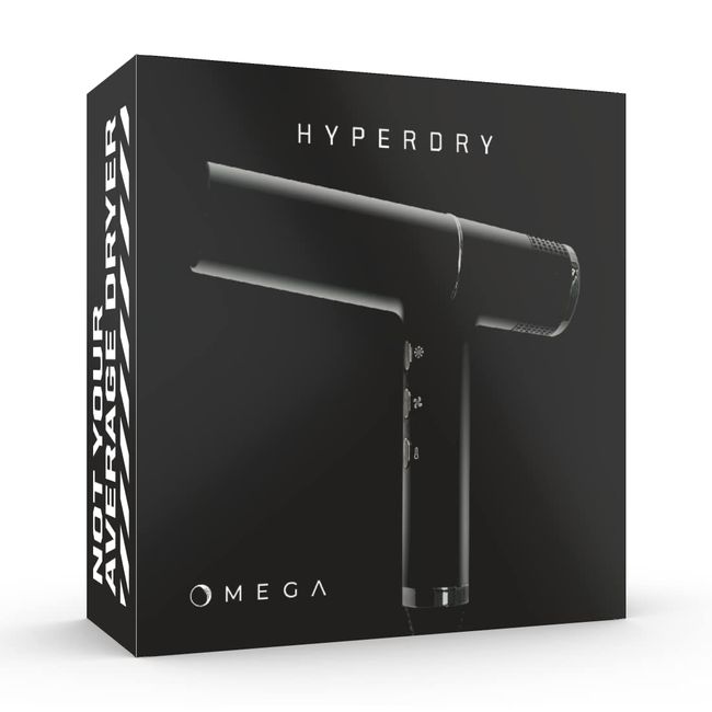 Omega HyperDry Professional Ionic Hair Dryer | Ultra Light Weight | IQ Perfetto | High-Tech Brushless Motor | 2000W