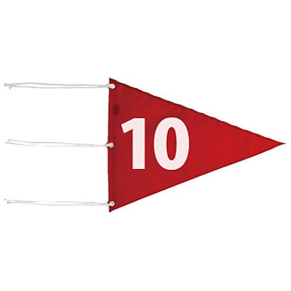 LITE Nylon Triangle Flag with Number, Set of 9, 10-18 M-110 (020)