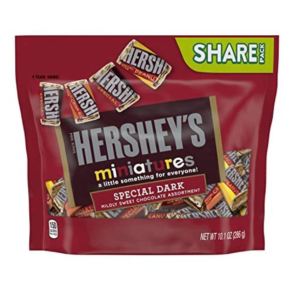 HERSHEY&#39;S SPECIAL Dark Miniature Assorted Chocolate Candy Sharing Pack 10 oz (286.3 g)