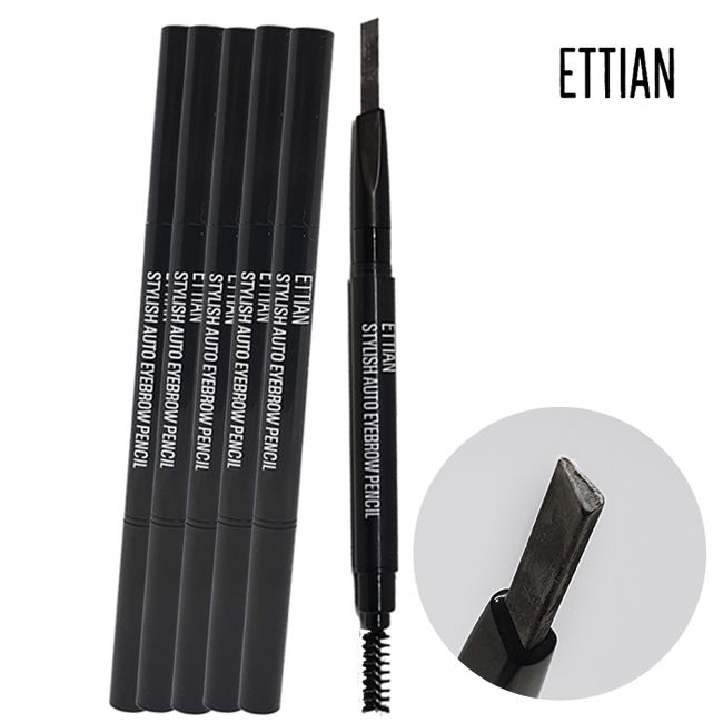 6pcs/set//Etienne Stylish Auto Eyebrow Triangular Pencil, 04 Black Brown