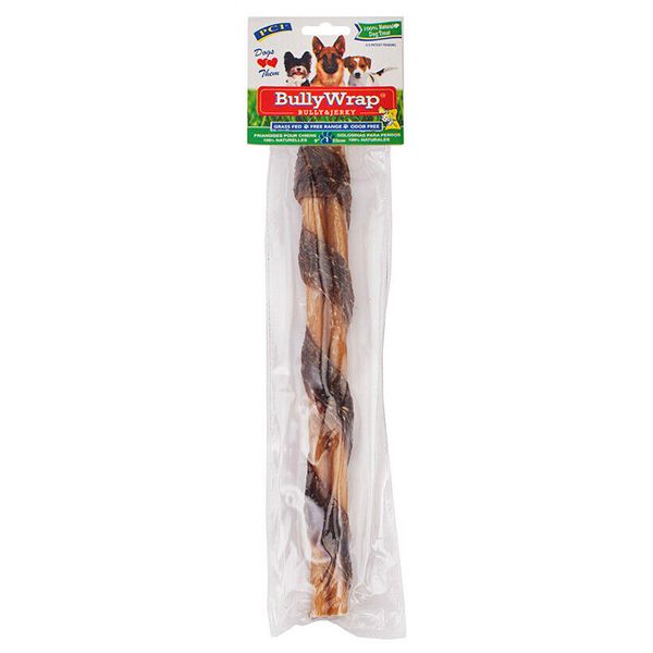 Bullywrap 9" – Beef Jerky-Wrapped Bully Sticks – Ultimate Chew for Medium &