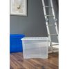 JMS we create smile [Pack of 3] Home Office Clear Plastic Stackable Storage Boxes With Lids (80 Litre)