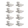 WRS 1/8" Offset Aluminum Storm Door Panel Clips with Screws - 8 Pack