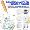 6 Pack Dish Brush Set – Bottle, Palm, & Skillet Brushes for Kitchen Cleaning (Ye