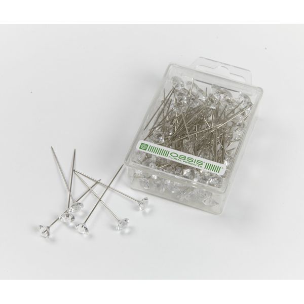 Oasis Diamante Clear Head Silver Pin 8mm