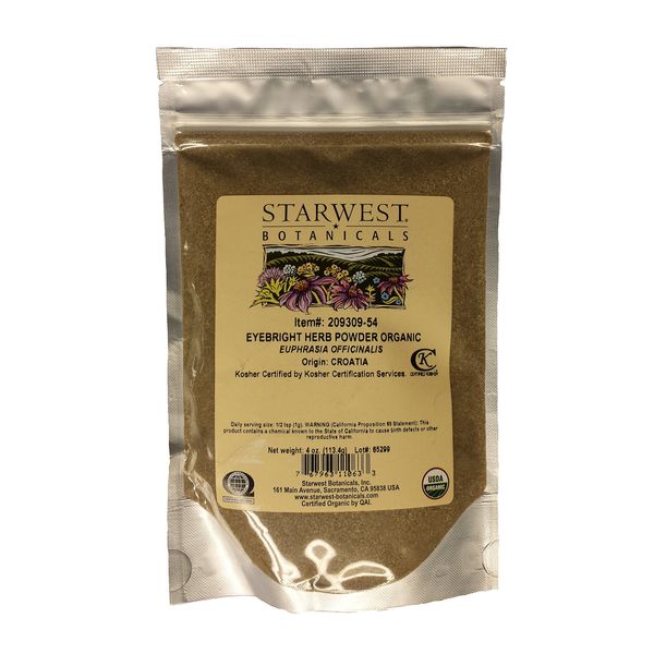 Eyebright Herb Powder Og - 4 Oz,(Starwest Botanicals)