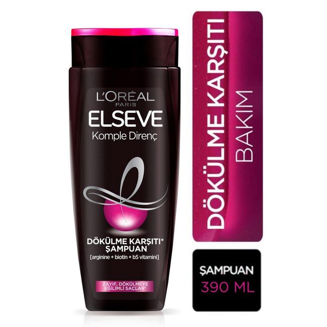 L’Oréal Paris Elseve Komple Direnç Dökülme Karşıtı Şampuan (390 ml)