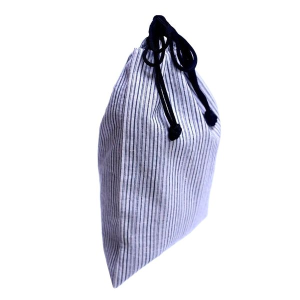 Yukata Bag sb-75 Shingen Bag / Tie Bag, Shima Pattern, White Background, white
