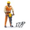 Bruder 60021 bworld Construction Worker Medium Skin with Accessories