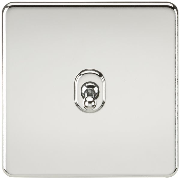 Knightsbridge Screwless 10A 1G Intermediate Toggle Switch - Polished Chrome