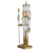 Northlight Glittered Nutcracker with Snowflake Scepter Christmas Figure - 15" - White