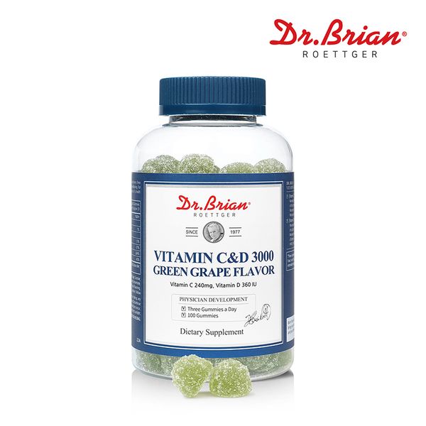 Dr. Brian Vitamin CD3000 Green Grape Flavor (100 Gummies) Jelly Comprehensive All-in-One Children Men Women