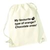 Flox Creative Natural Drawstring Bag Favourite Oranges Chocolate Ones