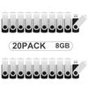 KOOTION USB 2.0 Pen Drive - Bulk 8GB Memory Stick, 20 PCs - Black