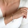 The Mexican Collection Large Hallmarked Sterling 925 Silver Hammered Textured Handmade Circle Bangle