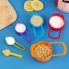 2 Set Measuring Cup and Spoon,Food Grade Multicolor Space Saving Stackable Baking Tools,for Ingredient Kitchen Baking Cooking Baking Tool Multicolor(12PCS)