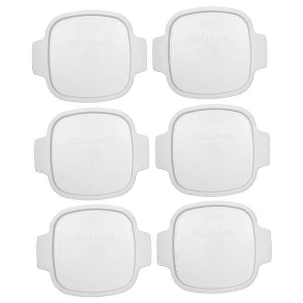 CorningWare Stovetop A-1-PC 1.5 Quart Square White Plastic Lid - 6 Pack