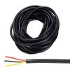 Electrical Wire 26AWG 3 Conductors Tinned Copper 16.4Ft Low Voltage Black