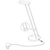 Eglo LED Modern Chrome/White Touch Switch Desk Lamp 'GEXO'