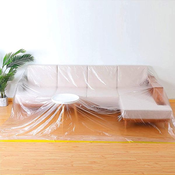 4m x 25m Large Plastic Dust Sheet | Polythene Dust Sheet Roll All-Purpose Decor8 Visqueen