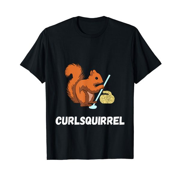 Curling Squirrels Curler Rodent Winter Sport T-Shirt