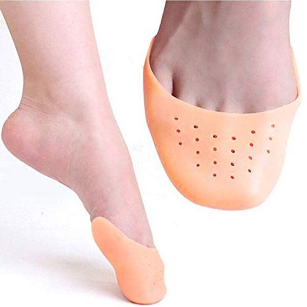 3 Pairs Ballet Silicone Toe Caps Ballet Pointe Pads Toe Sleeves Tip Protector Half Full Toe Protection Protector Toe Pad Ballet Forefoot Cushion Pads High Heels Toe Cap Protector with Breathable Holes