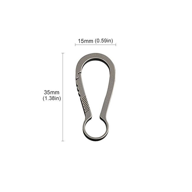 Belt Buckle Titanium Keyring Holder EDC Small Tool Waist Hanging