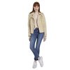 TOM TAILOR Women's biker jacket - Cream Toffee Plain, size: s