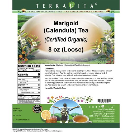 Marigold (Calendula) (Certified Organic) Tea (Loose) (8 oz, ZIN: 517748)