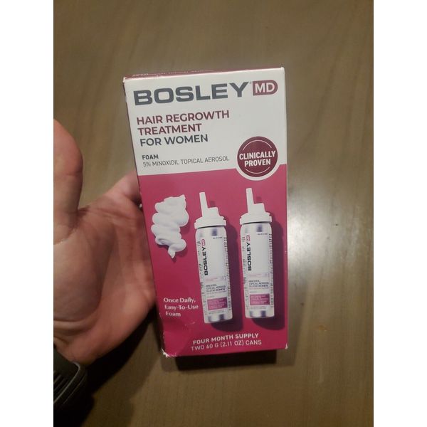 Bosley Hair Regrowth Treatment Women 5% Minoxidil Topical Aerosol 4 Month Supply