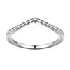 Suplight V Shaped Band Ring 925 Sterling Silver Wishbone Stackable Ring for Women Size 11
