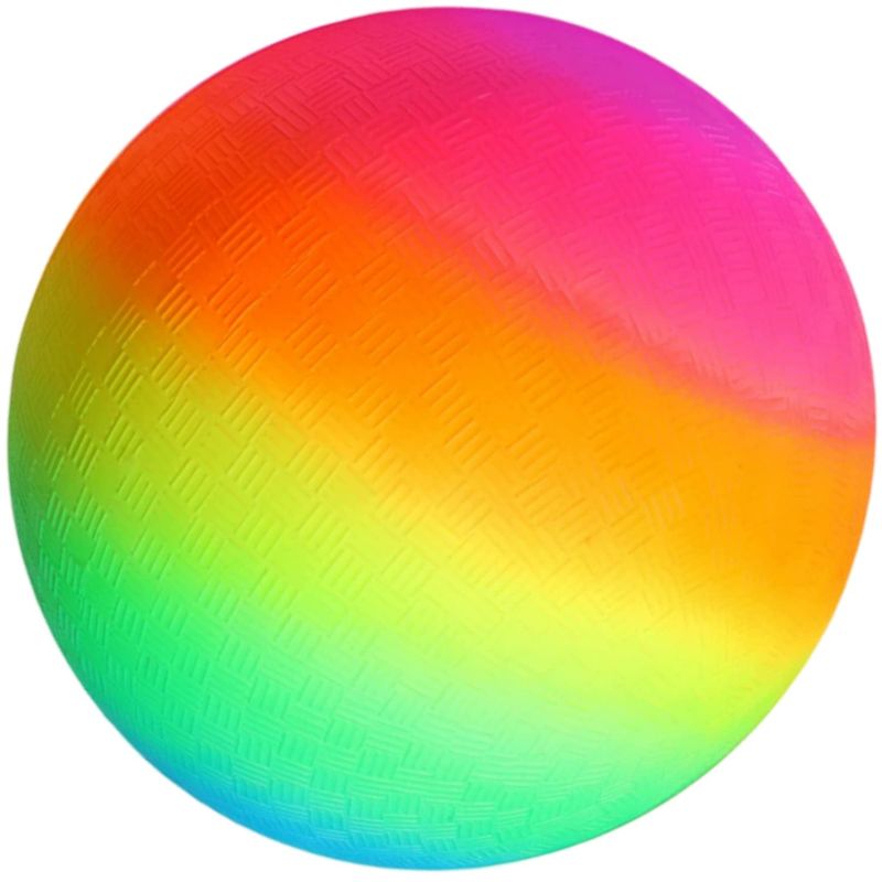 YNHFIFI Playground Ball, 8.5 Inch Rainbow Kickball for Kids Adults ...