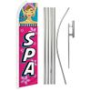 Spa Advertising Swooper Feather Flutter Flag & Pole Kit Beauty Services