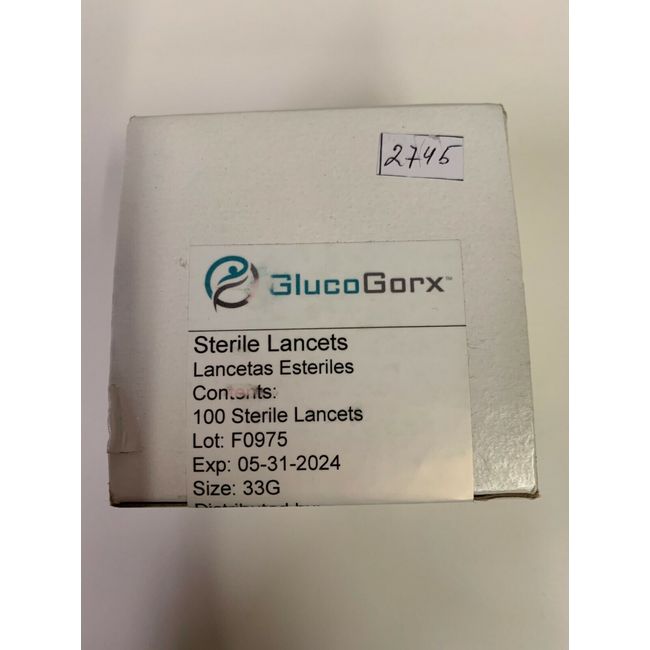 GlucoGorx Sterile Lancets - Provides Safe Twist Top Teal Lancet - 100 Count Bag