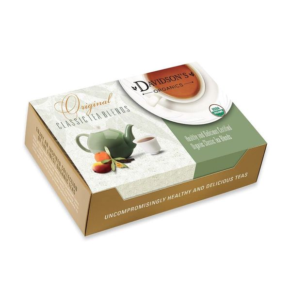 Davidson's Organics, Single Serve Decaffeinated Earl Grey, 100-count Individually Wrapped Tea Bags