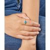 Blue zircon Crystal December birthstone ring