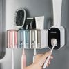 Automatic Toothpaste Dispenser,Waterproof Dust Free Wall-Mounted Toothpaste Squeezer,Toothpaste Holder Bathroom Accessories,Automatic Toothpaste Dispenser for Bathroom,Washroom (Black)
