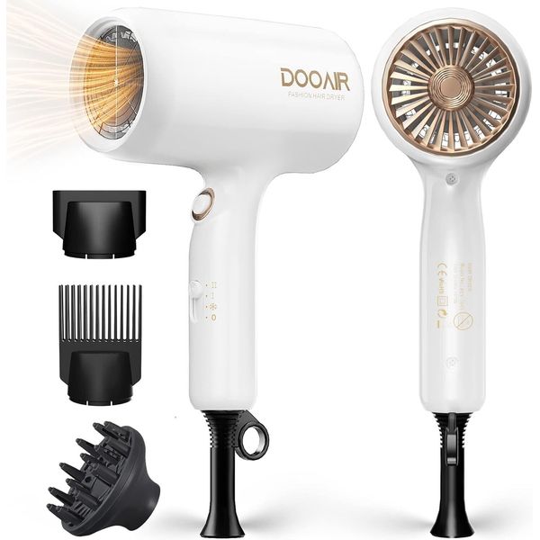 Ionic Hair Dryer with Diffuser, Blow Dryer with Comb Concentrator Professional