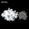 sourcing map 14mm x 7mm Plastic LED Light Strip Fixing Mounting Bracket Clear 50pcs